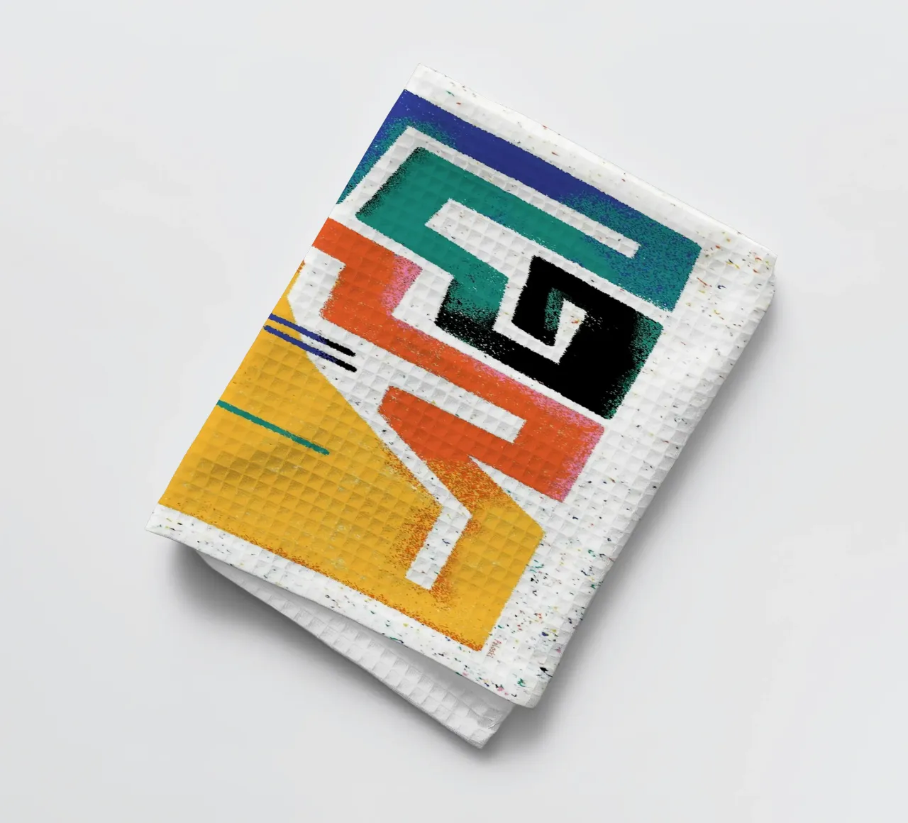 gatto forme geometriche design astratto canovaccio da cucina da MinimalistPosterCharles