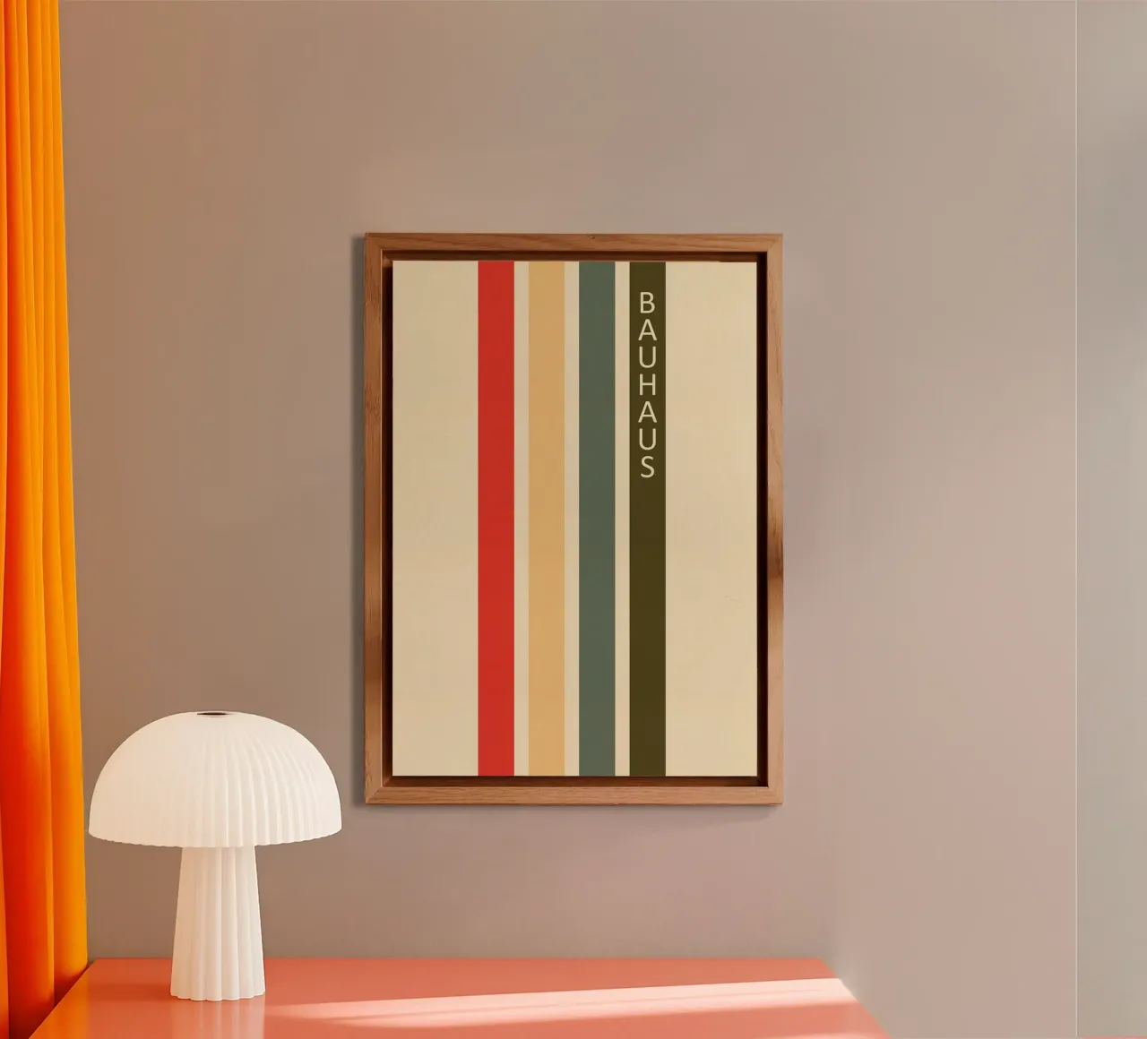 strisce linee verticali testo tipografia alluminio dibond da MinimalistPosterCharles