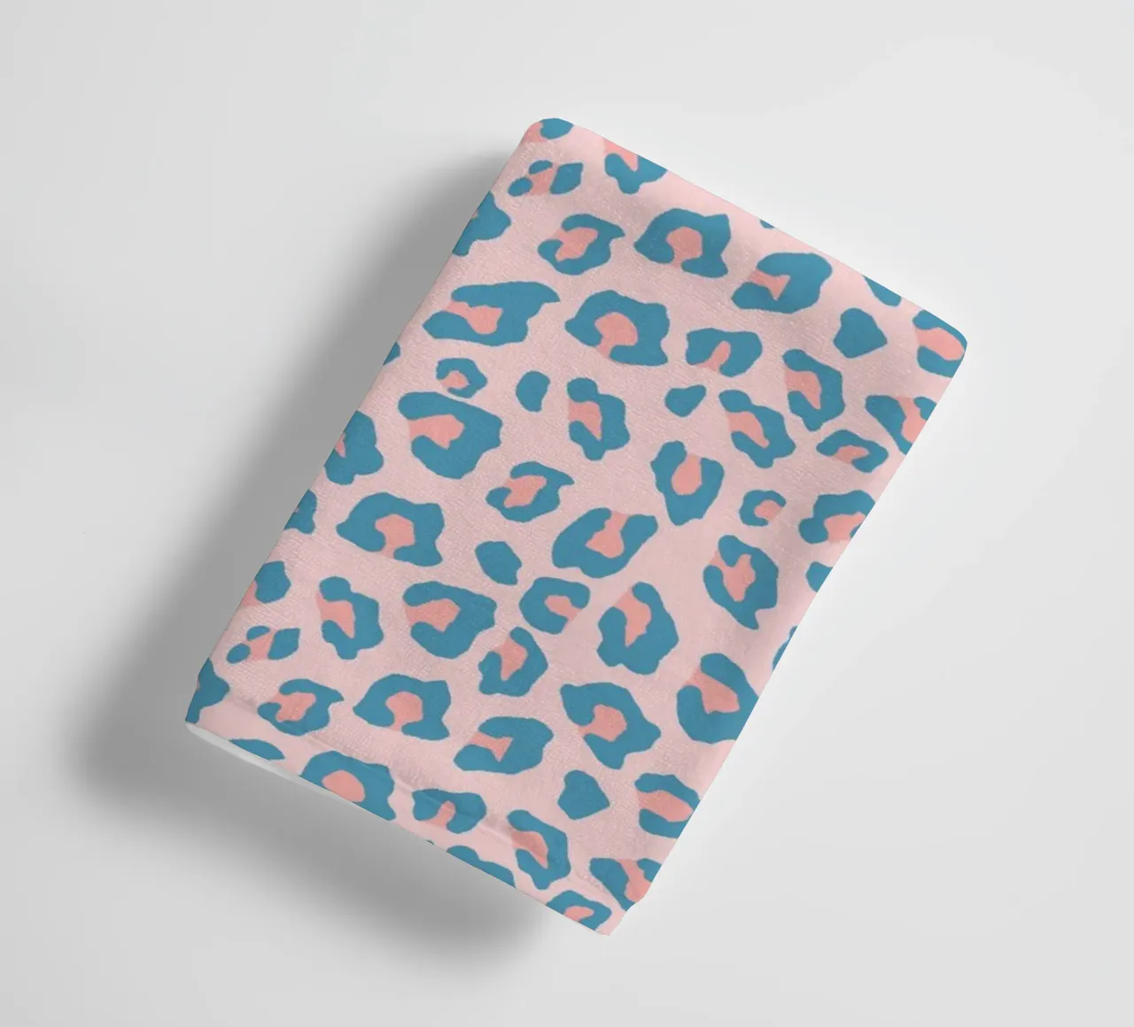 Leopard Print Peachy Blue towel by SilverPegasus