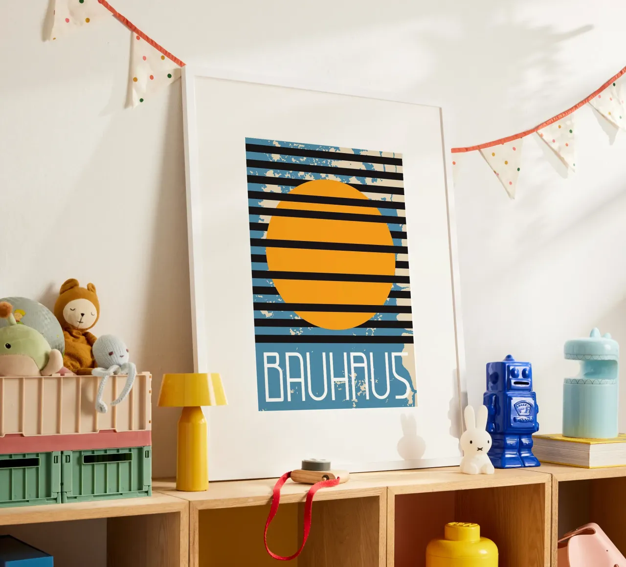 cercle géométrique lignes rayures poster de Purrfect Whiskers Art