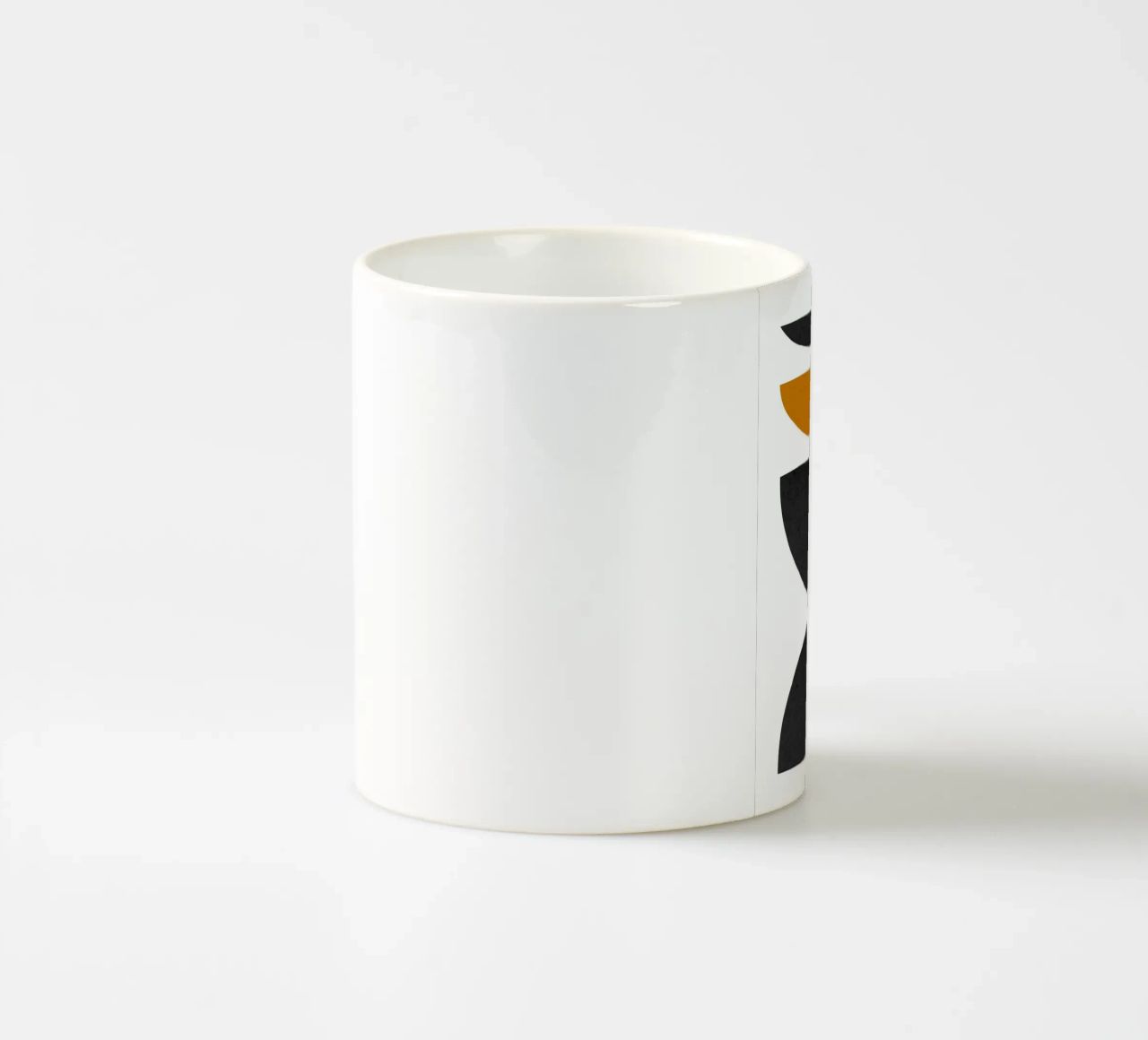 semicerchi forme geometriche contrasto tazza in ceramica da Purrfect Whiskers Art