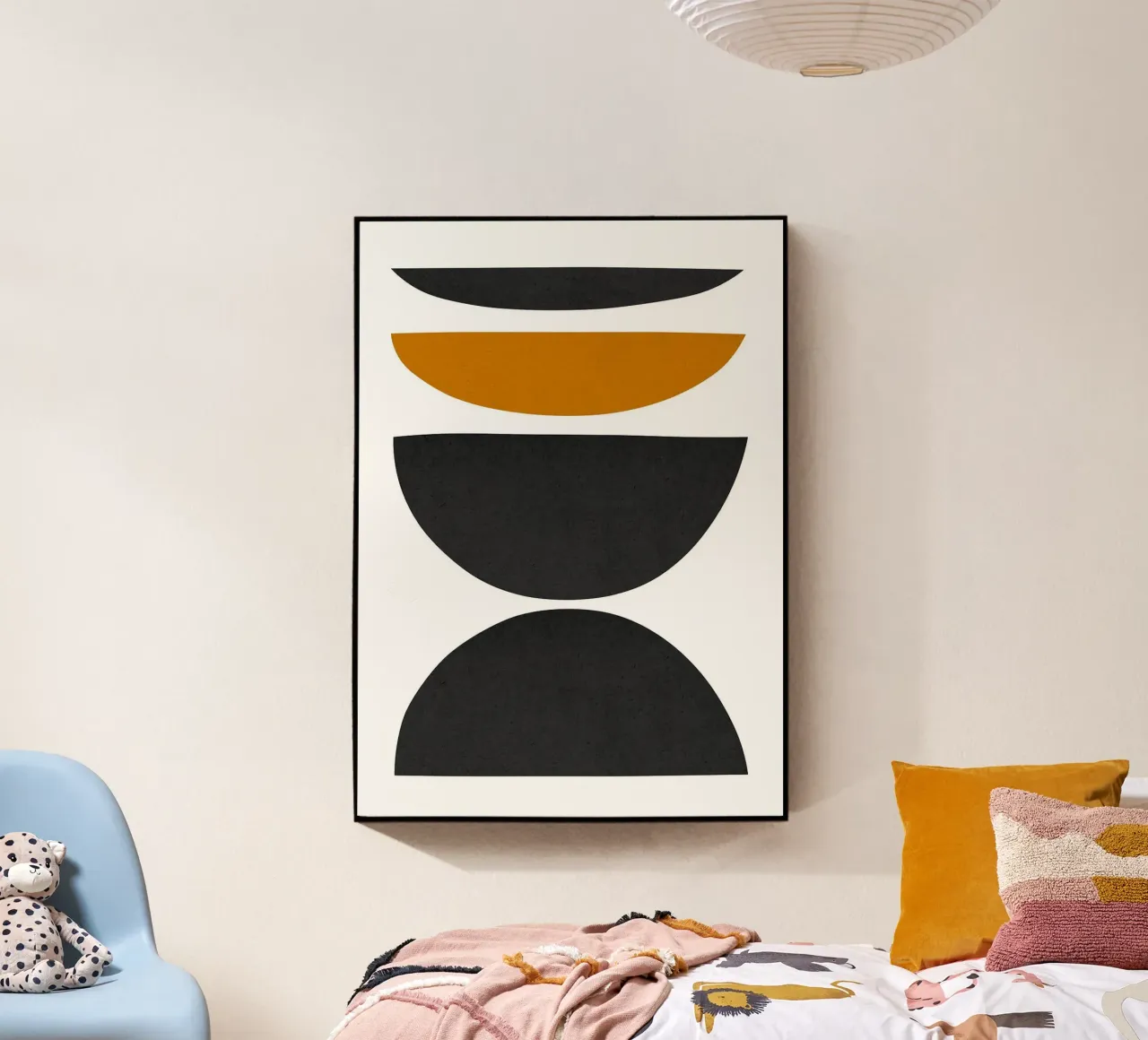 semicerchi forme geometriche contrasto plexiglass da Purrfect Whiskers Art