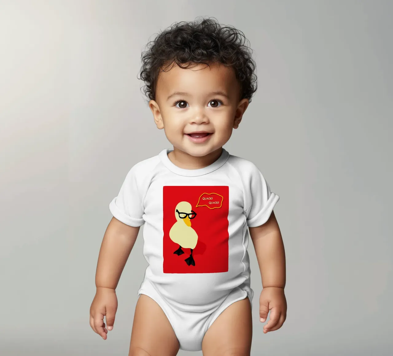 Anatra dapper body neonato maniche corte da Kintsugi99