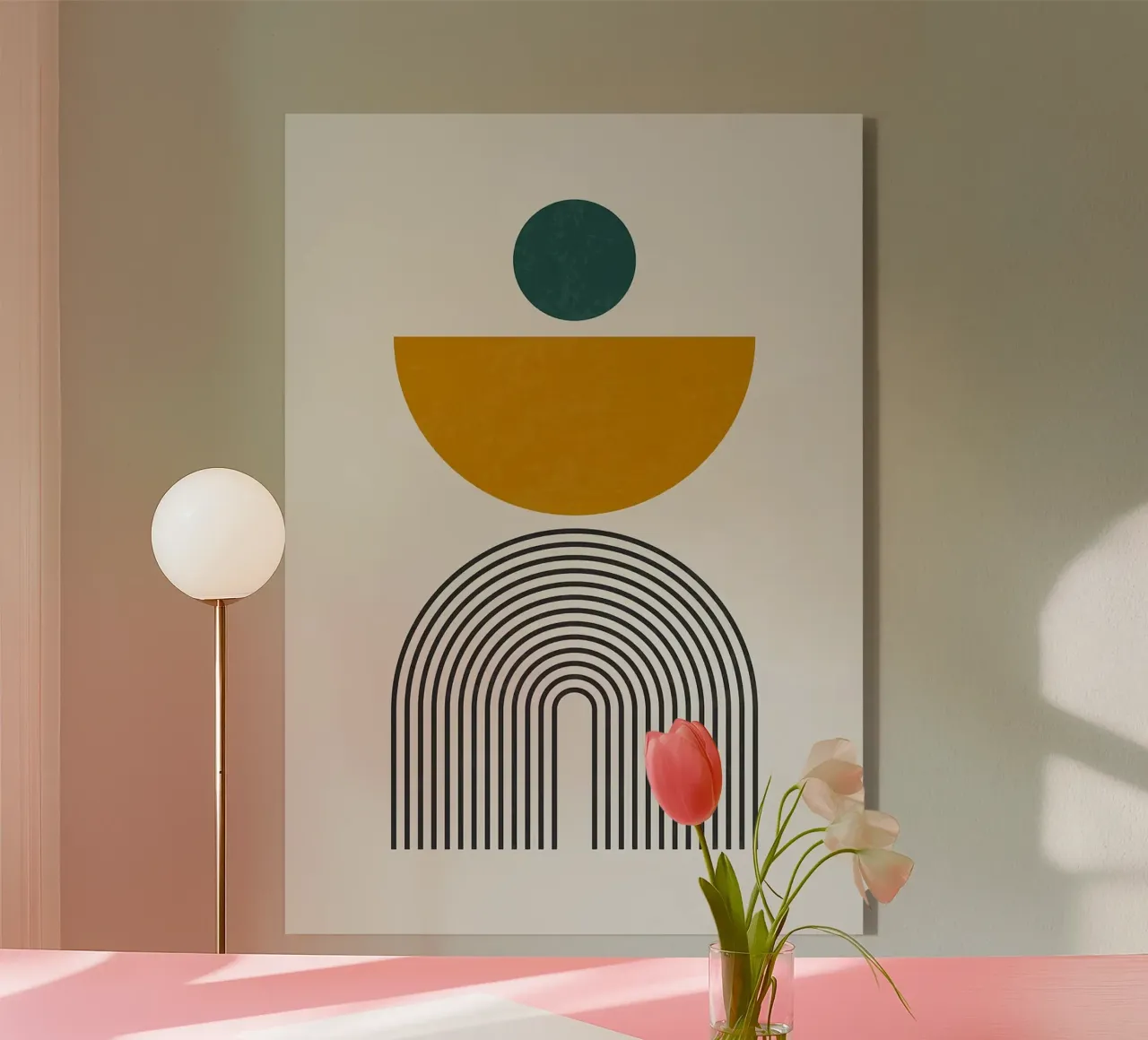 cerchio semicerchio archi linee plexiglass da Purrfect Whiskers Art