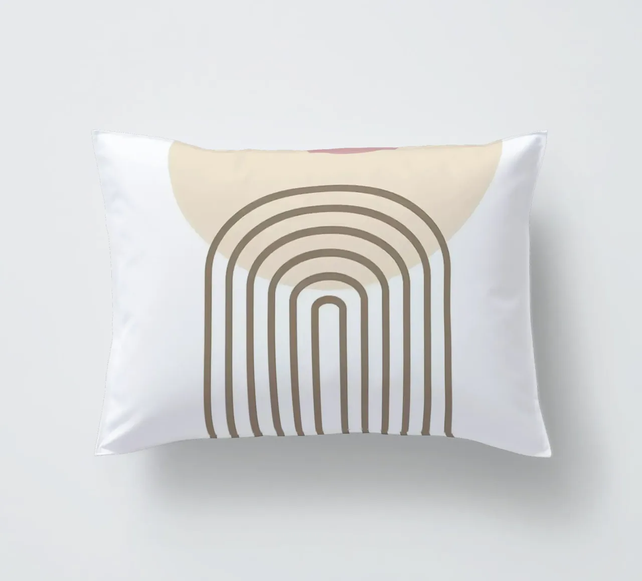 círculo semicírculo geométrico cojín de Purrfect Whiskers Art