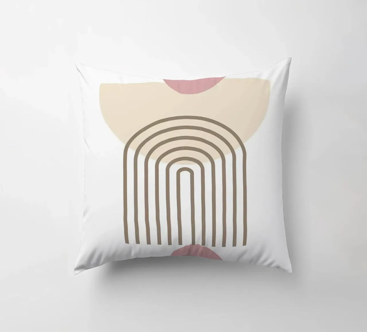 círculo semicírculo geométrico cojín de Purrfect Whiskers Art