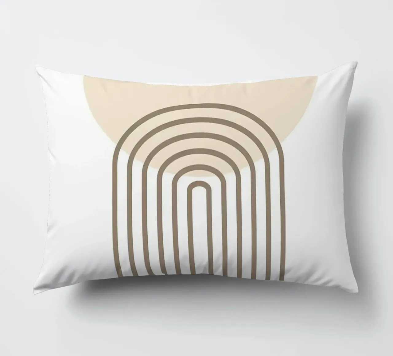círculo semicírculo geométrico cojín de Purrfect Whiskers Art