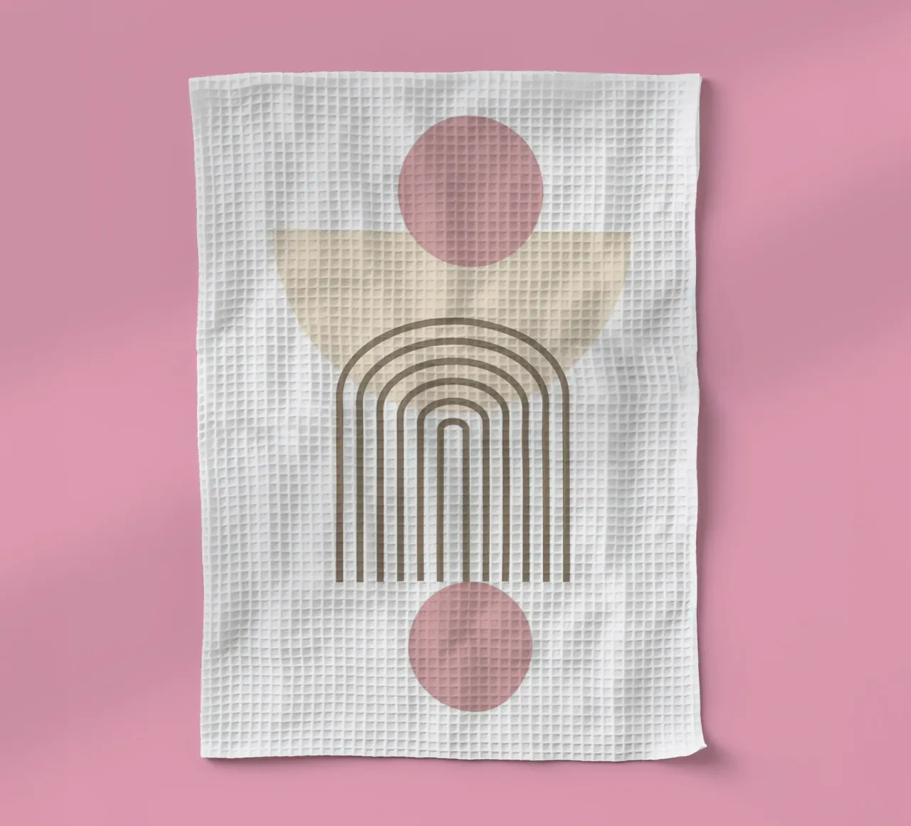 círculo semicírculo geométrico paño de cocina de Purrfect Whiskers Art