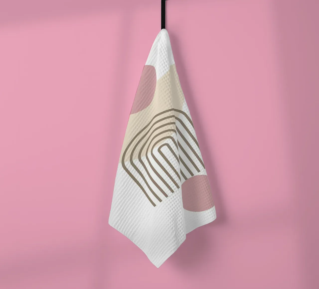 círculo semicírculo geométrico paño de cocina de Purrfect Whiskers Art
