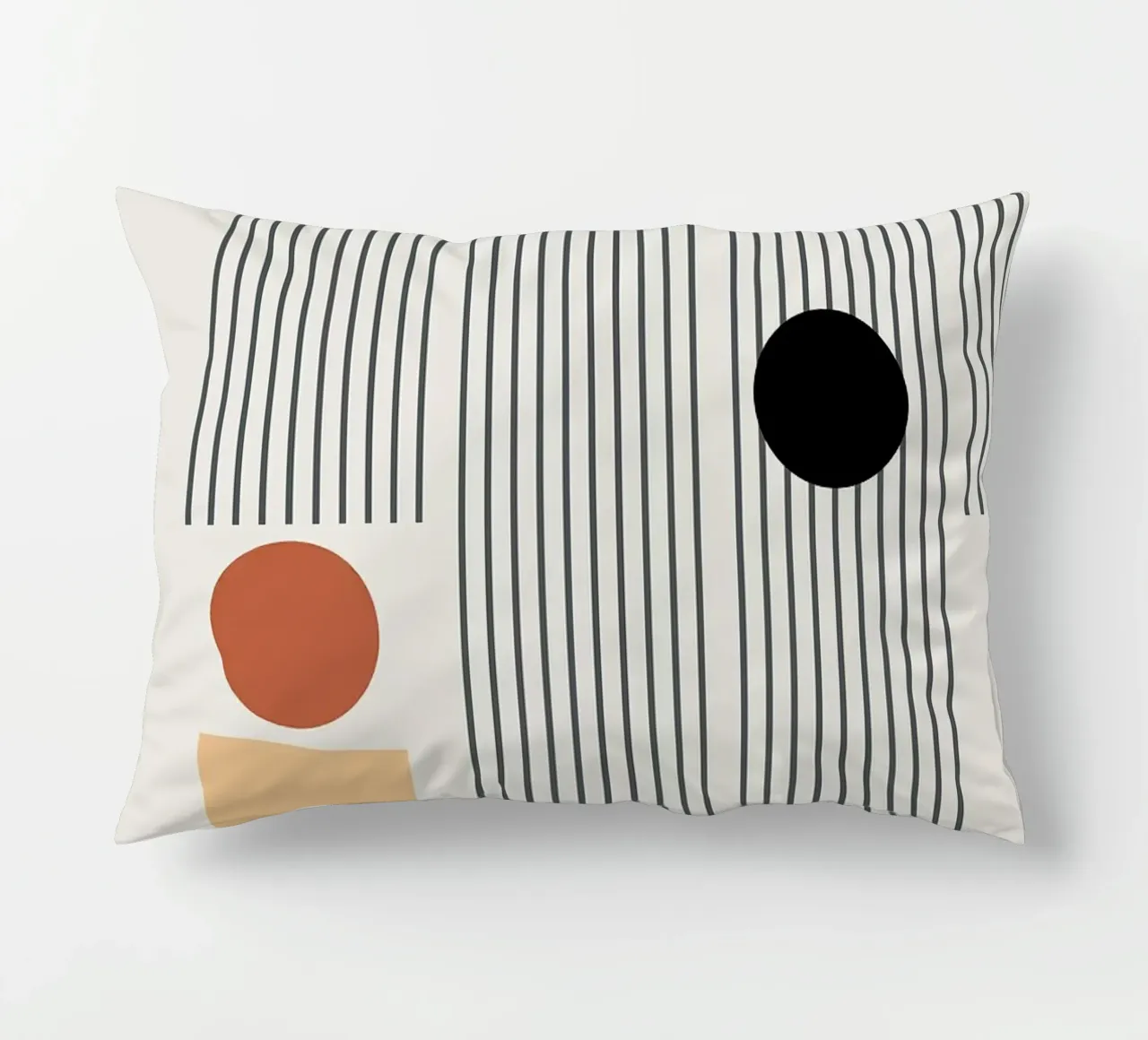 cerchi linee rettangoli labirinto cuscino da Purrfect Whiskers Art