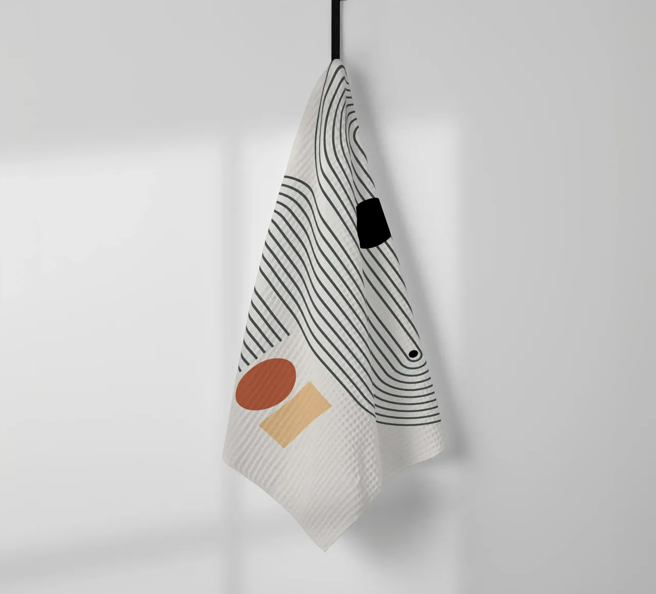 cerchi linee rettangoli labirinto canovaccio da cucina da Purrfect Whiskers Art