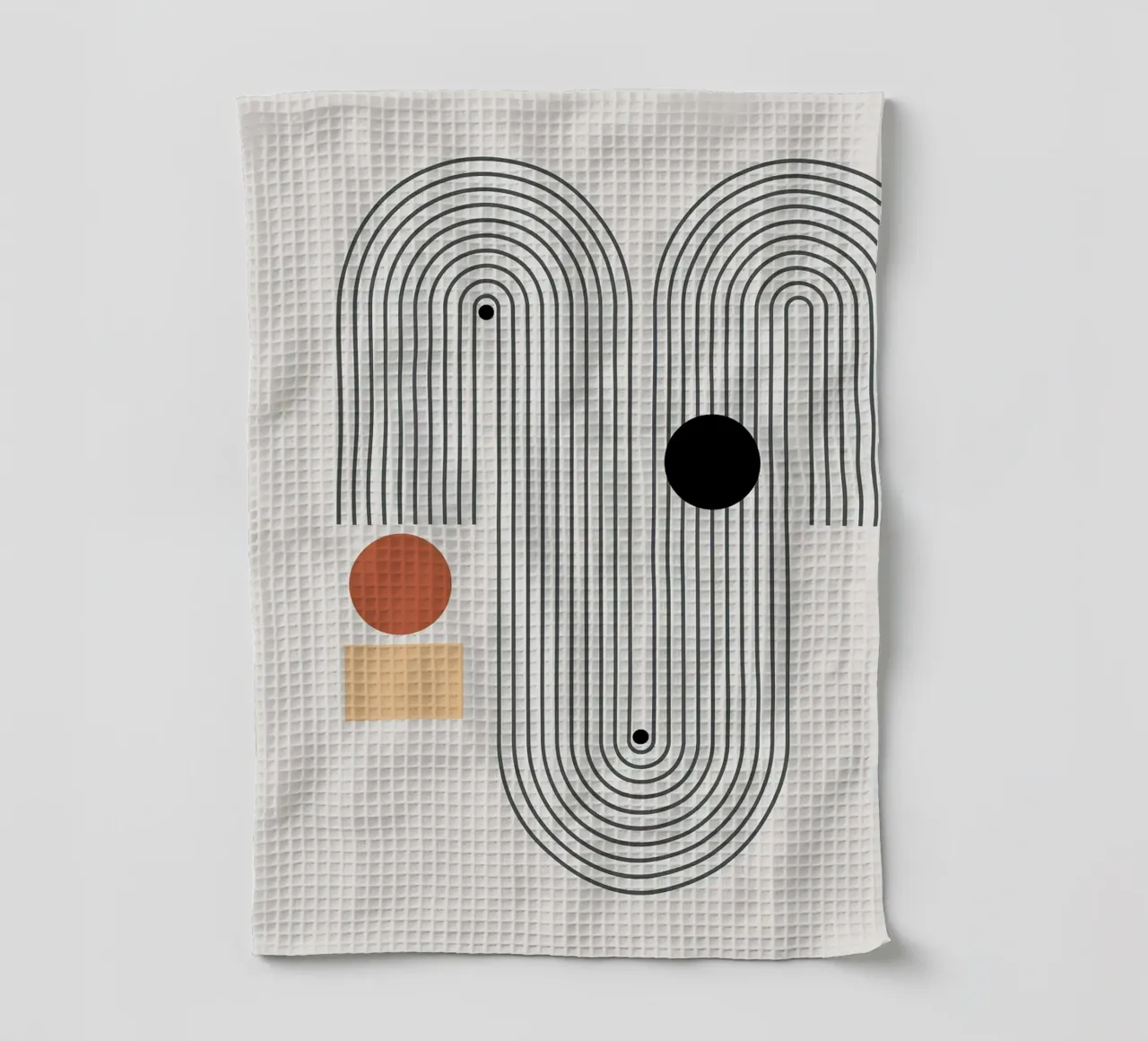 cerchi linee rettangoli labirinto canovaccio da cucina da Purrfect Whiskers Art