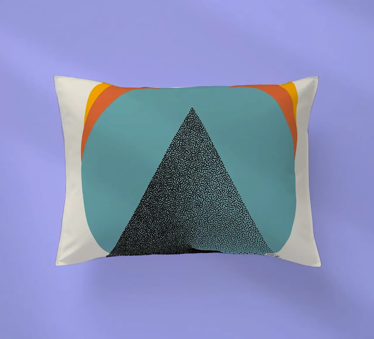 triangolo cerchio forme geometriche cuscino da Purrfect Whiskers Art