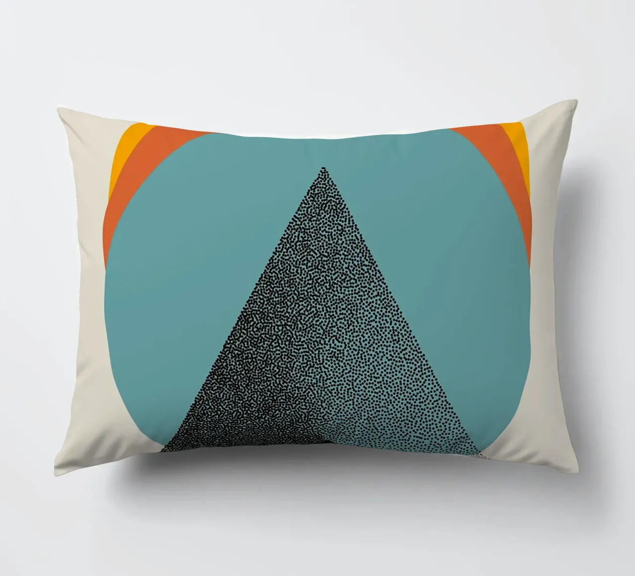 triangolo cerchio forme geometriche cuscino da Purrfect Whiskers Art