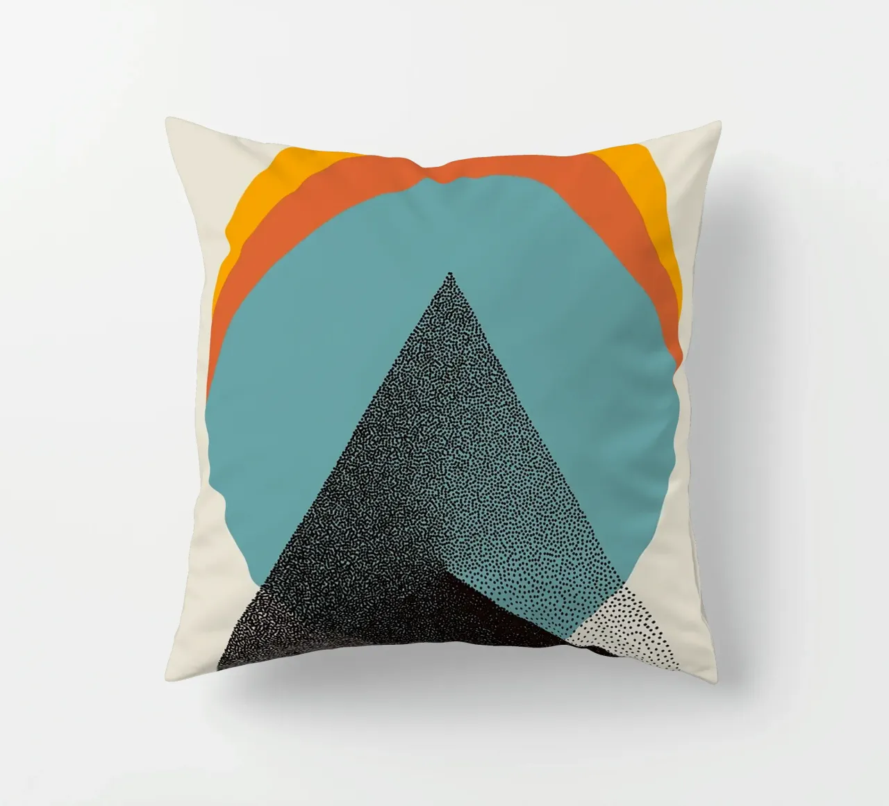 triangolo cerchio forme geometriche cuscino da Purrfect Whiskers Art