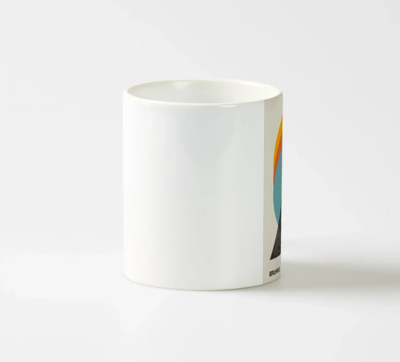 triangolo cerchio forme geometriche tazza in ceramica da Purrfect Whiskers Art