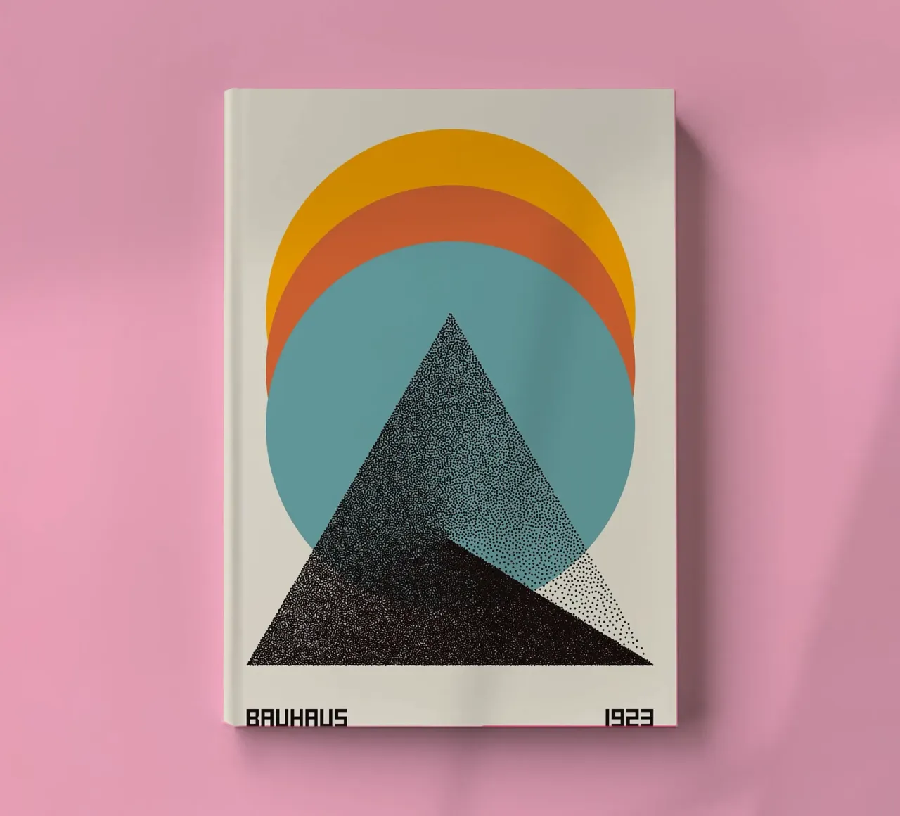 triangle circle geometric shapes notebook by Purrfect Whiskers Art