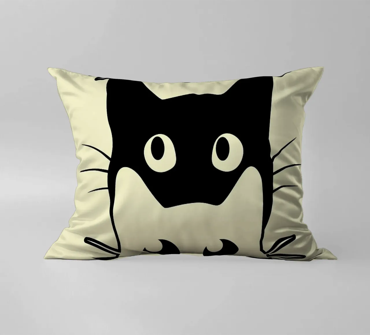 gatto facce di gatto baffi occhi cuscino da Purrfect Whiskers Art