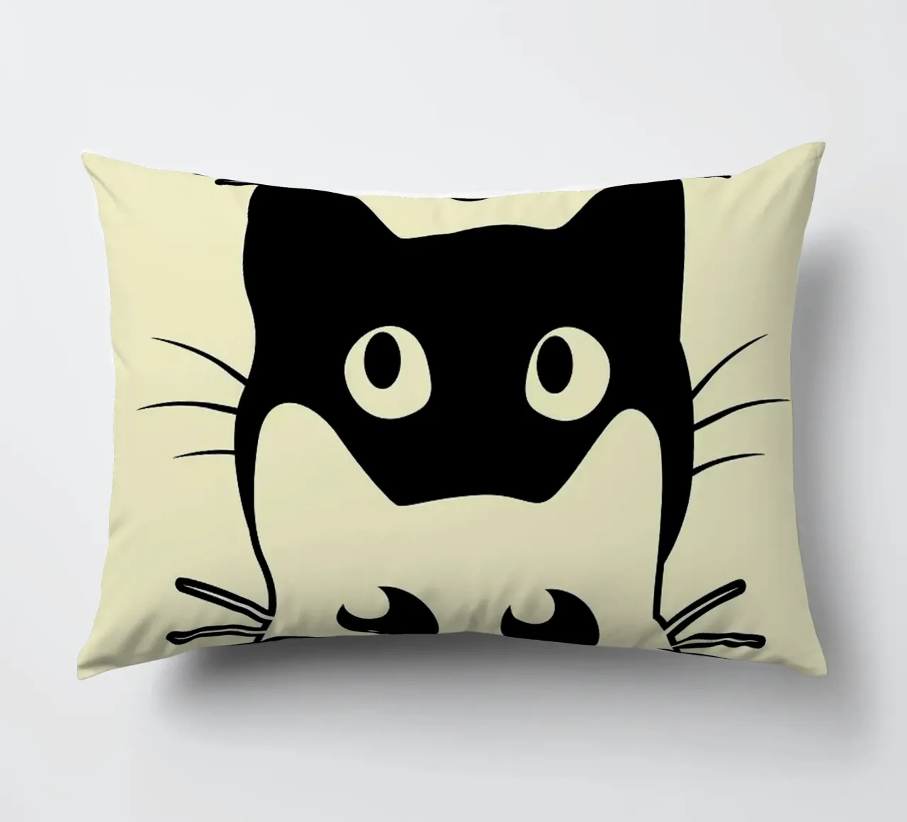 gatto facce di gatto baffi occhi cuscino da Purrfect Whiskers Art
