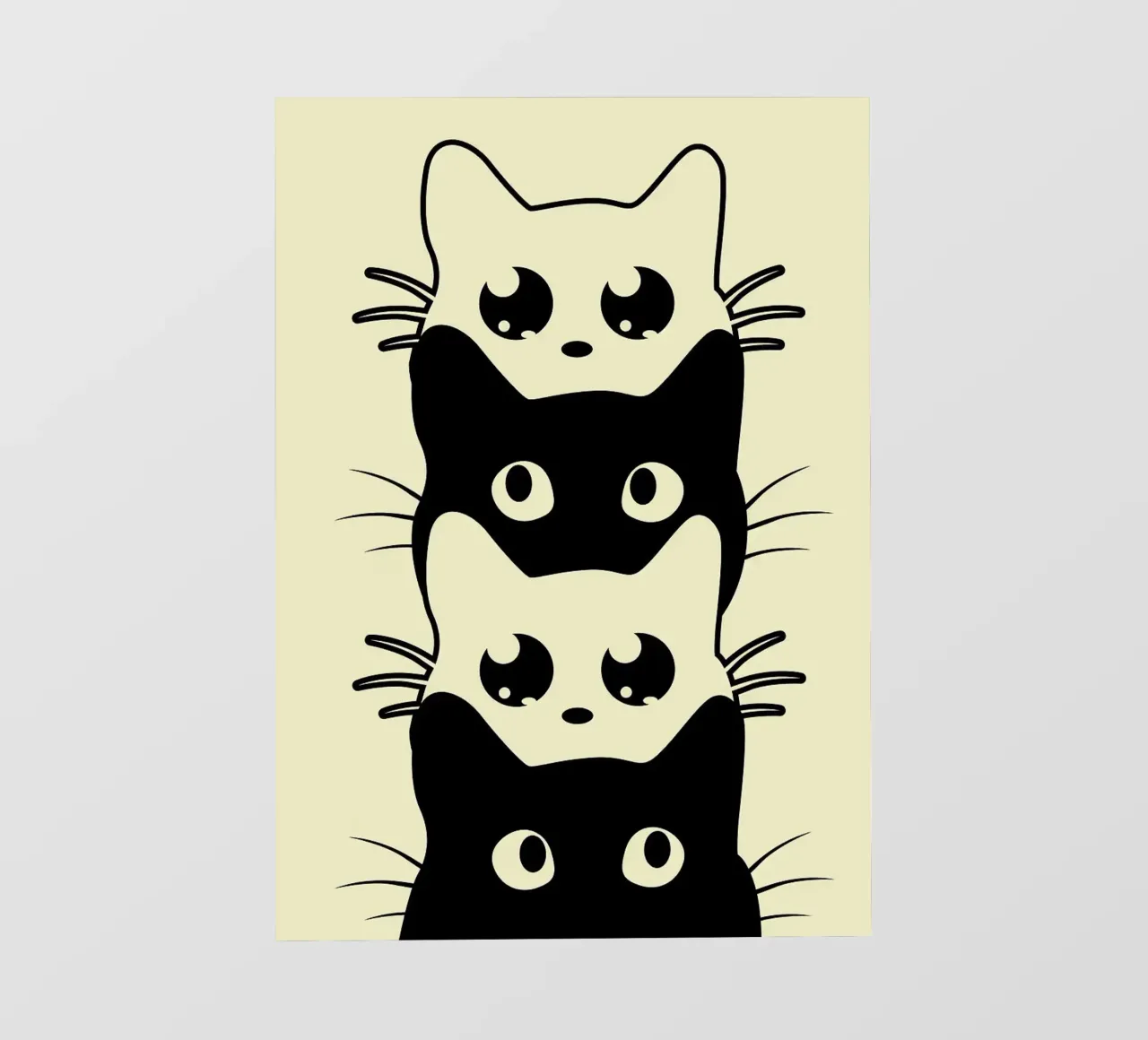 gatto facce di gatto baffi occhi pellicola backlit da Purrfect Whiskers Art