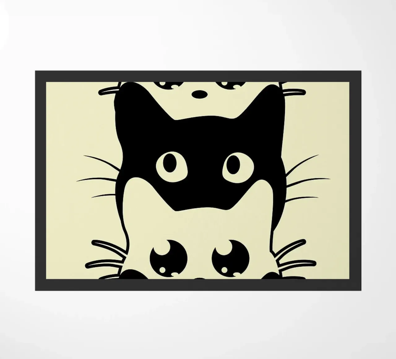 gatto facce di gatto baffi occhi zerbino da Purrfect Whiskers Art