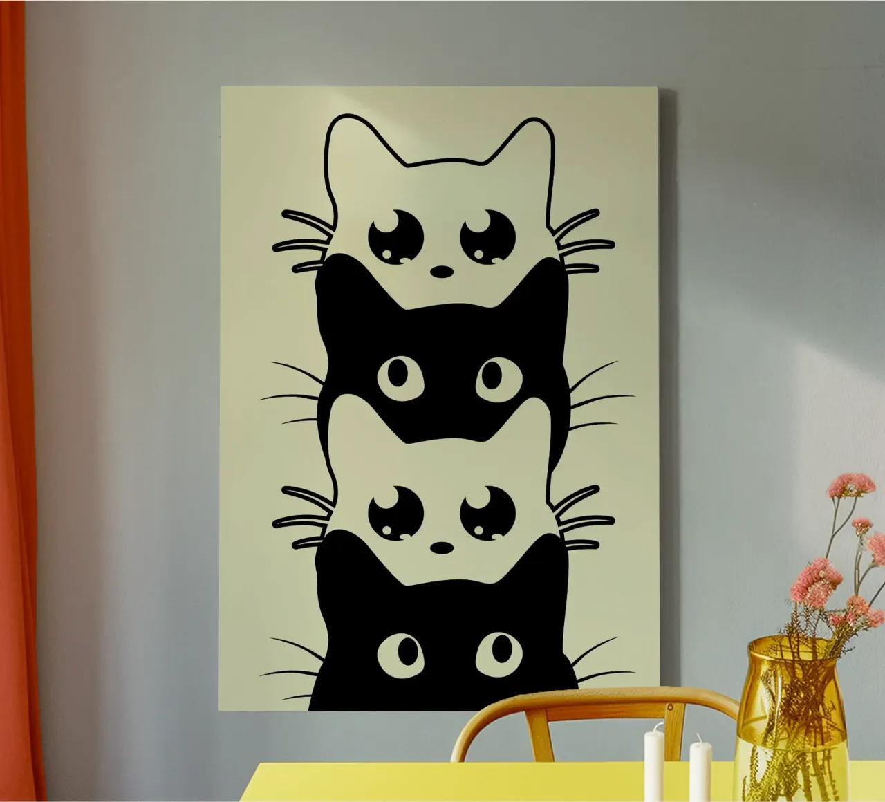 cat cat faces whiskers eyes canvas by Purrfect Whiskers Art