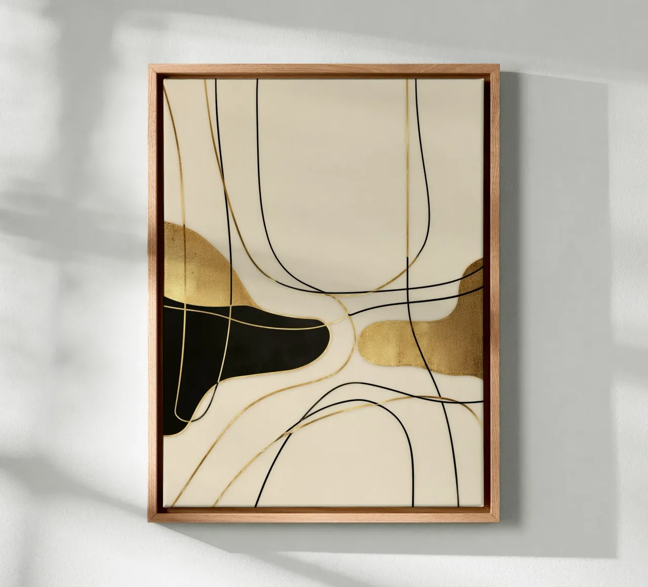 The Golden Thread of Ariadne | Abstract Painting canvas with Floater frame by Autofocus