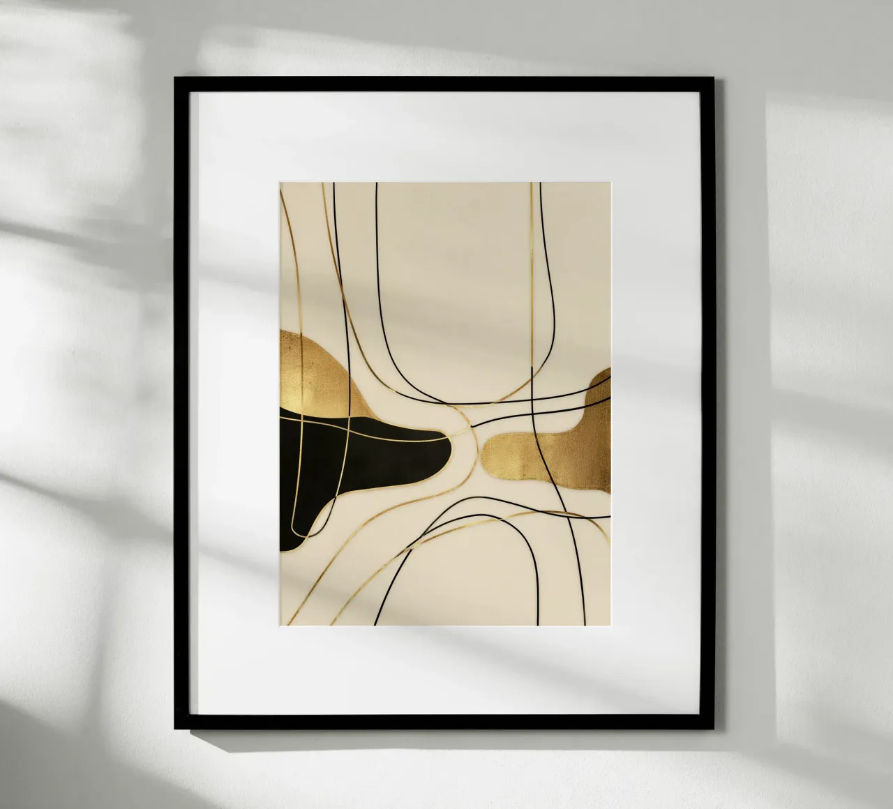 The Golden Thread of Ariadne | Abstract Painting poster with wooden frame by Autofocus