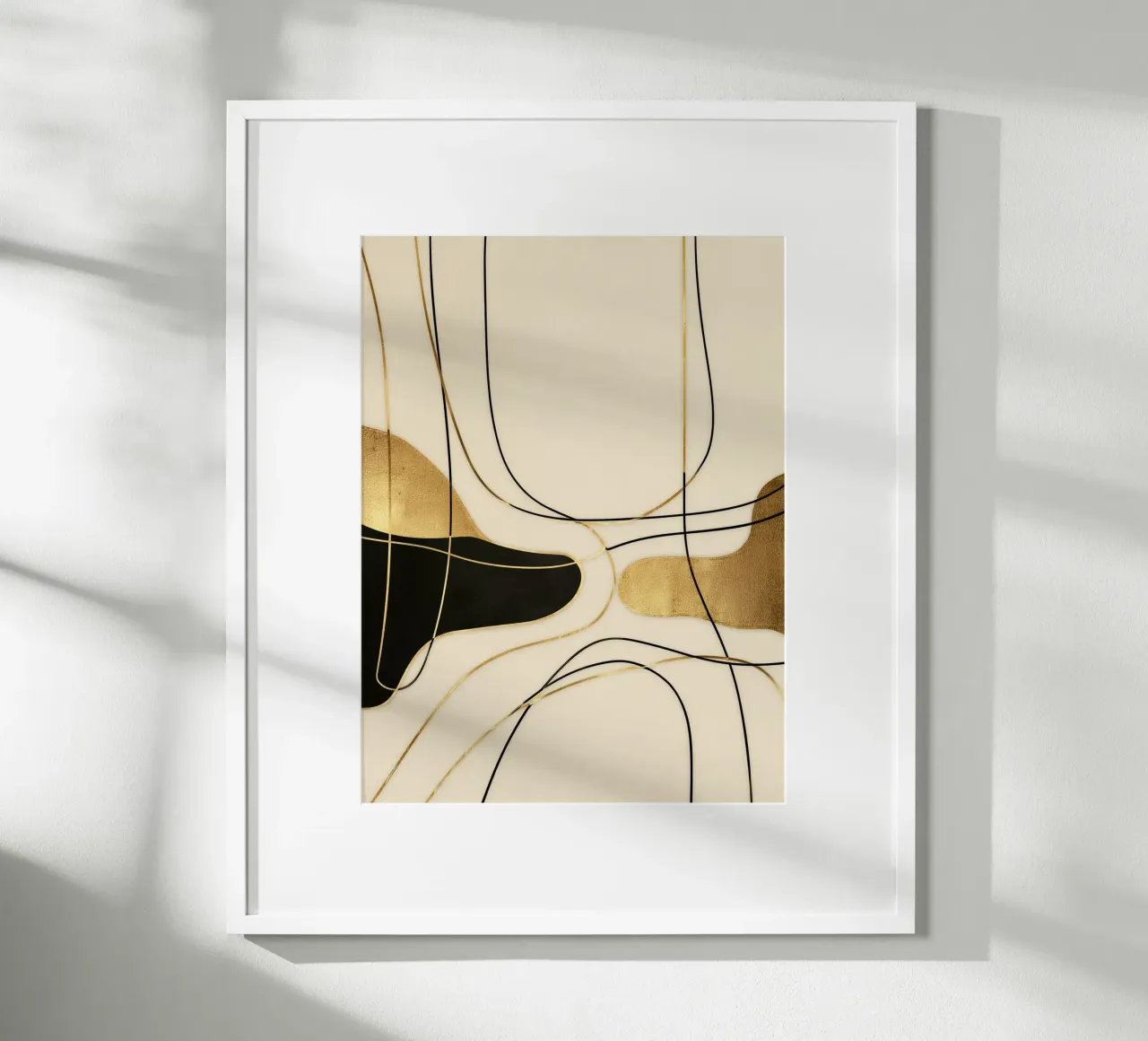 The Golden Thread of Ariadne | Abstract Painting poster with wooden frame by Autofocus