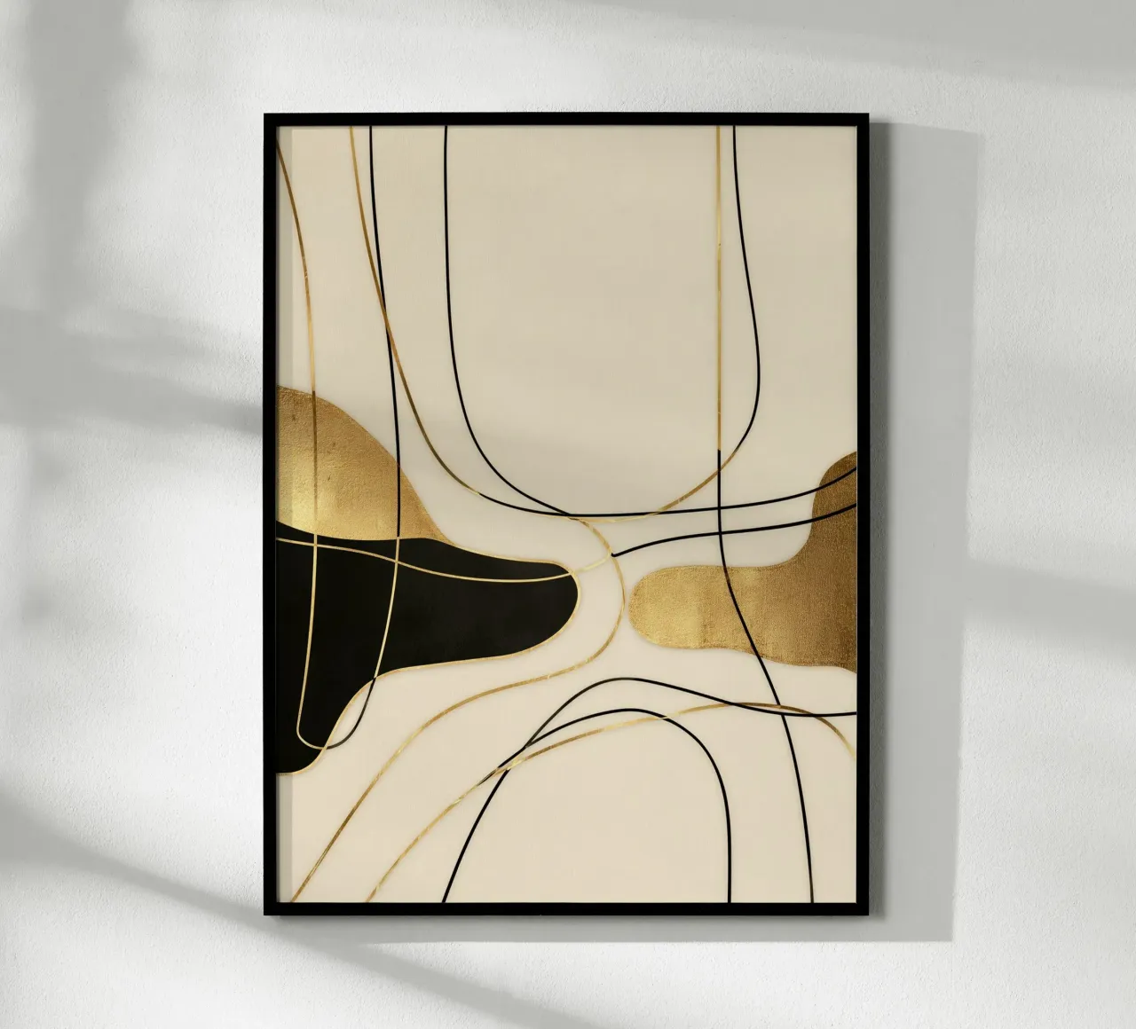 The Golden Thread of Ariadne | Abstract Painting poster with wooden frame by Autofocus