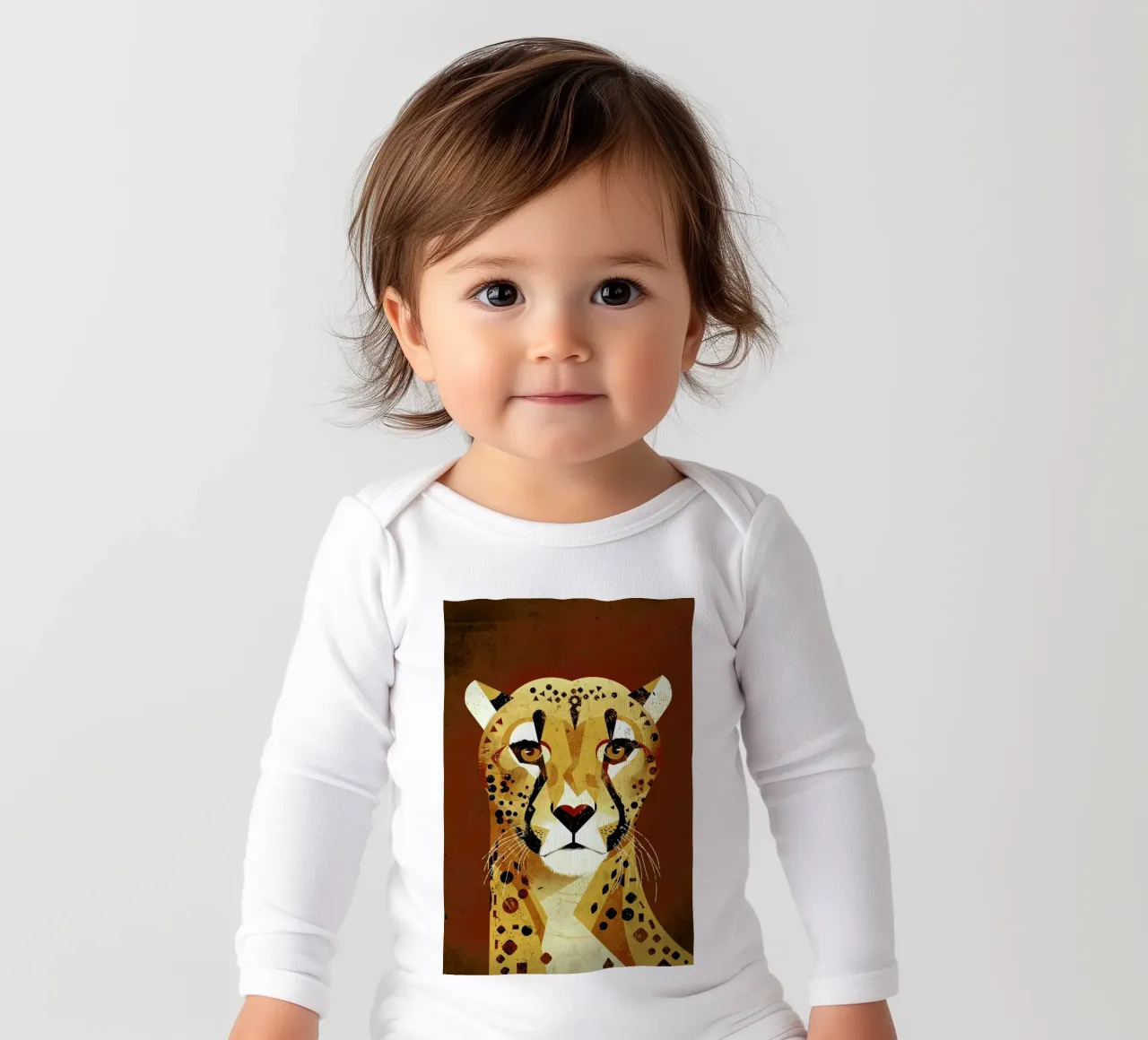 Cheetah Langarm Babybody von Dieter Braun