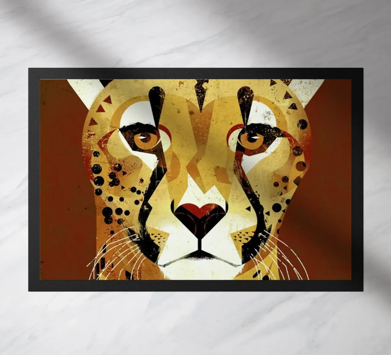Cheetah doormat by Dieter Braun