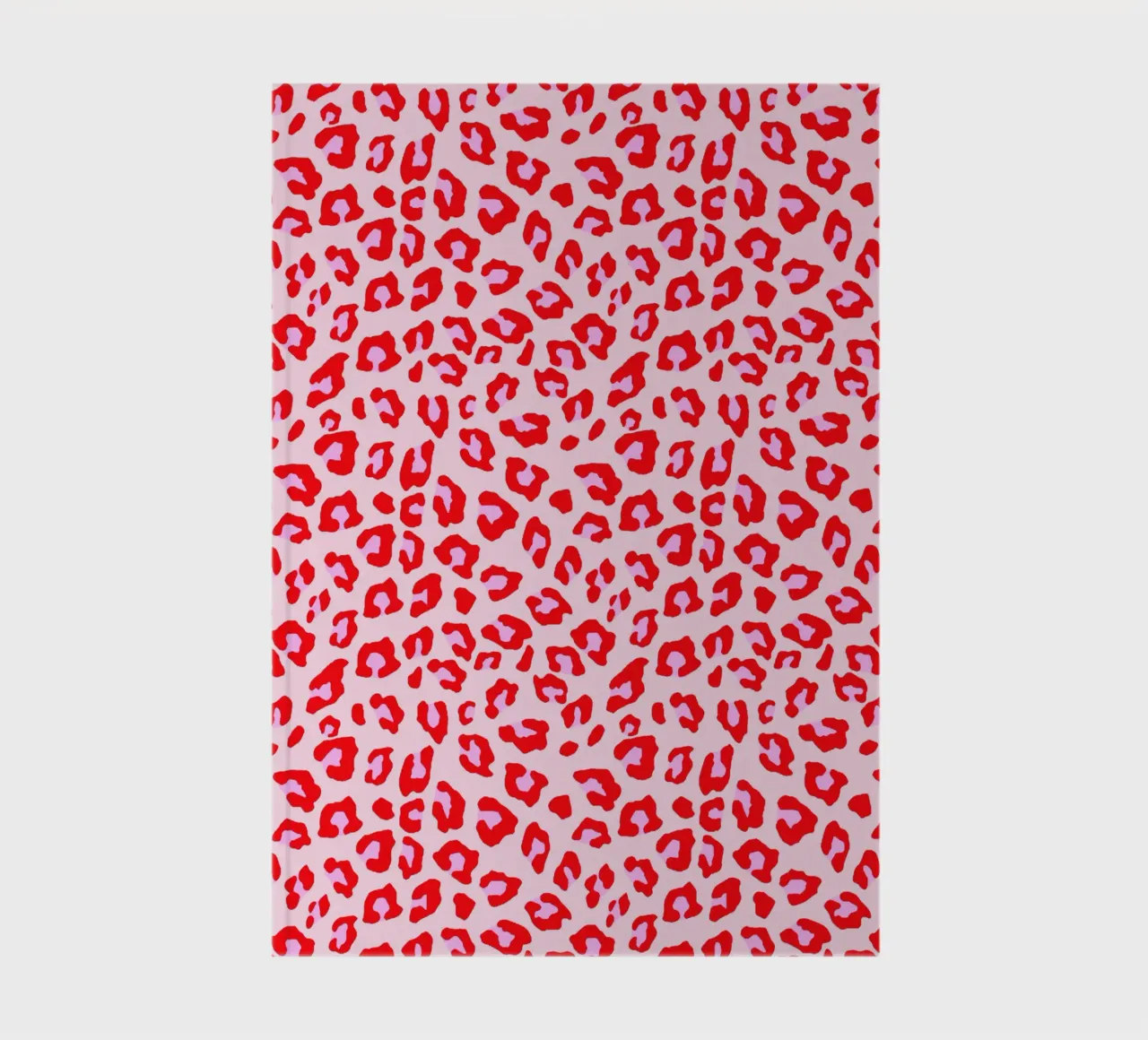 Leopardenmuster Rot und Rosa Notizbuch von SilverPegasus