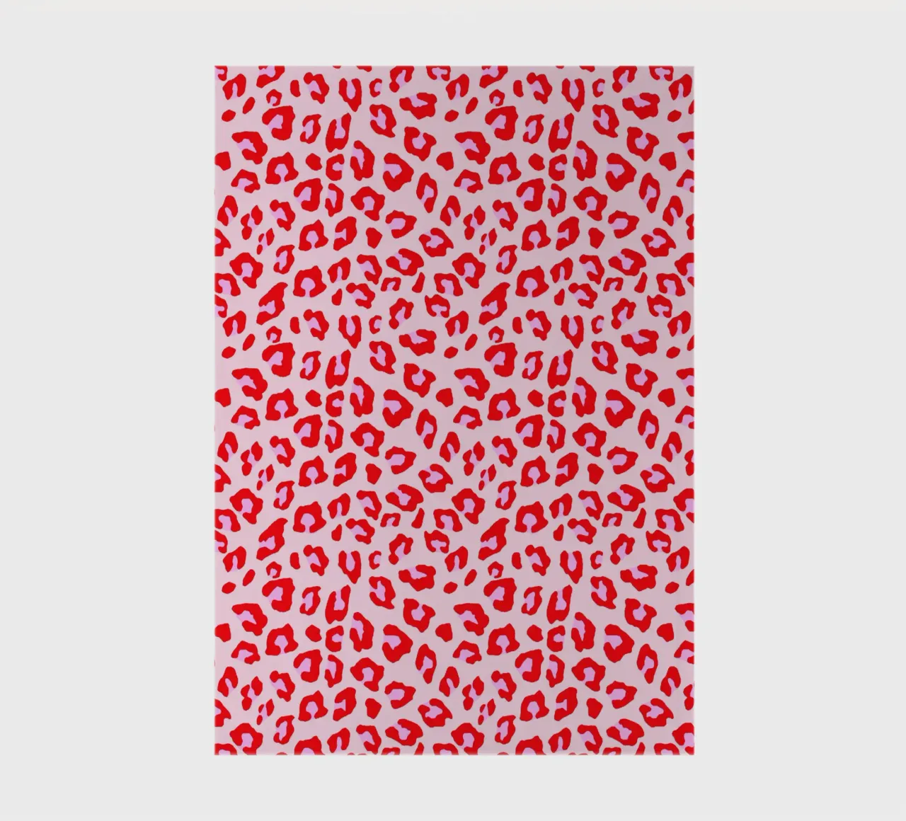 Leopardenmuster Rot und Rosa Notizbuch von SilverPegasus