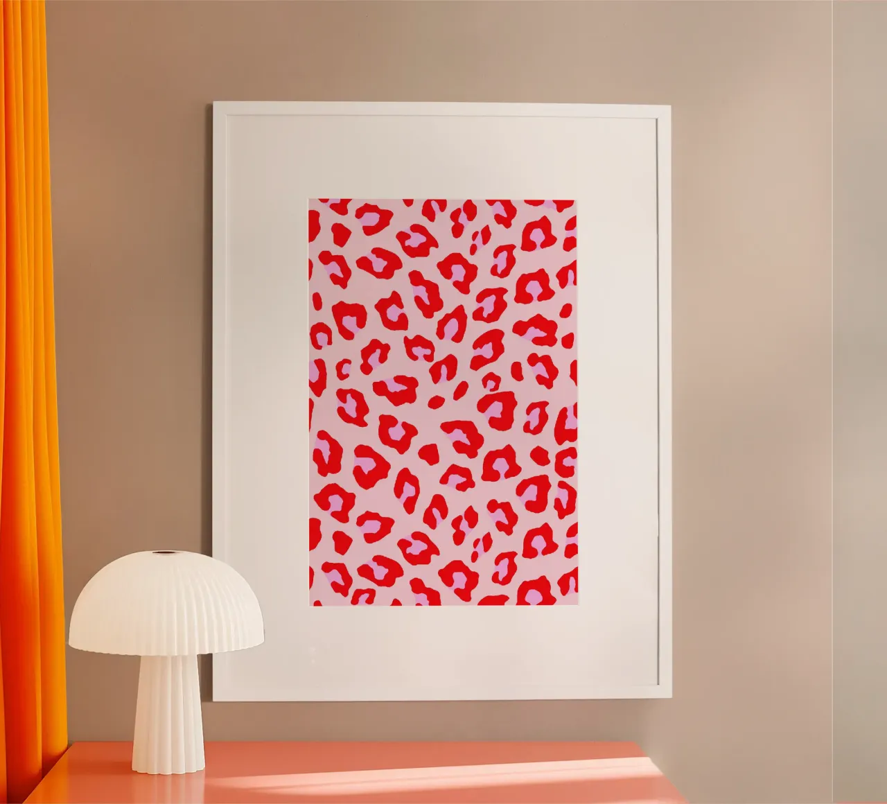 Leopard Print Red and Pink hahnemühle by SilverPegasus