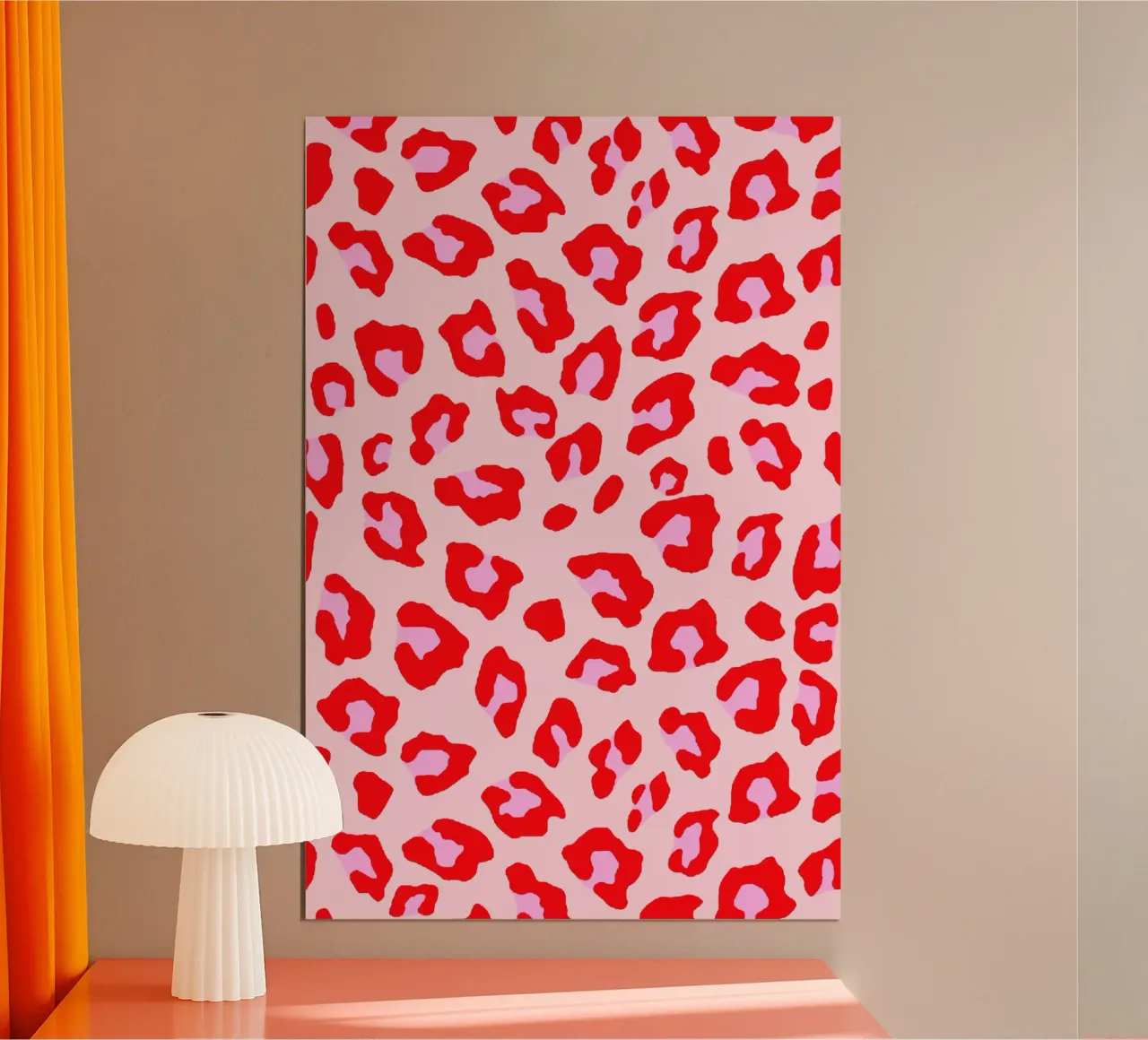 Leopard Print Red and Pink hahnemühle by SilverPegasus