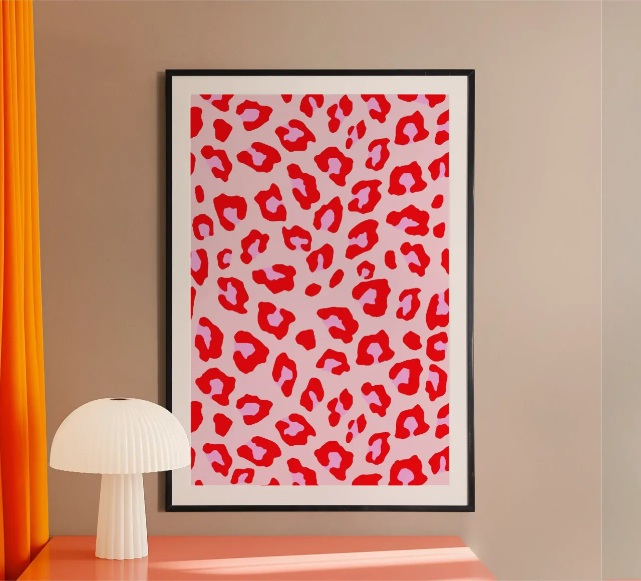 Leopard Print Red and Pink hahnemühle by SilverPegasus