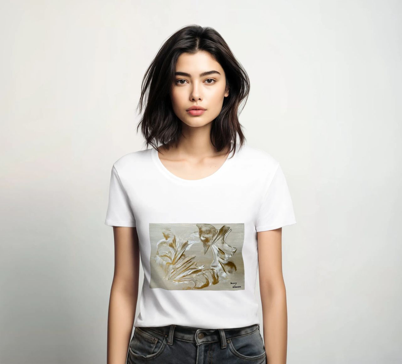 MESSAGE FROM THE HEART 22 t-shirt da donna da Thierry Vobmann Abstract painting