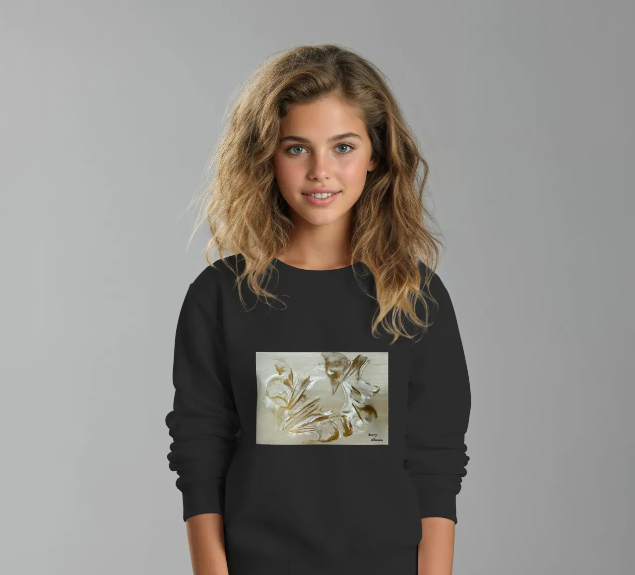 MESSAGE FROM THE HEART 22 felpa bambino da Thierry Vobmann Abstract painting