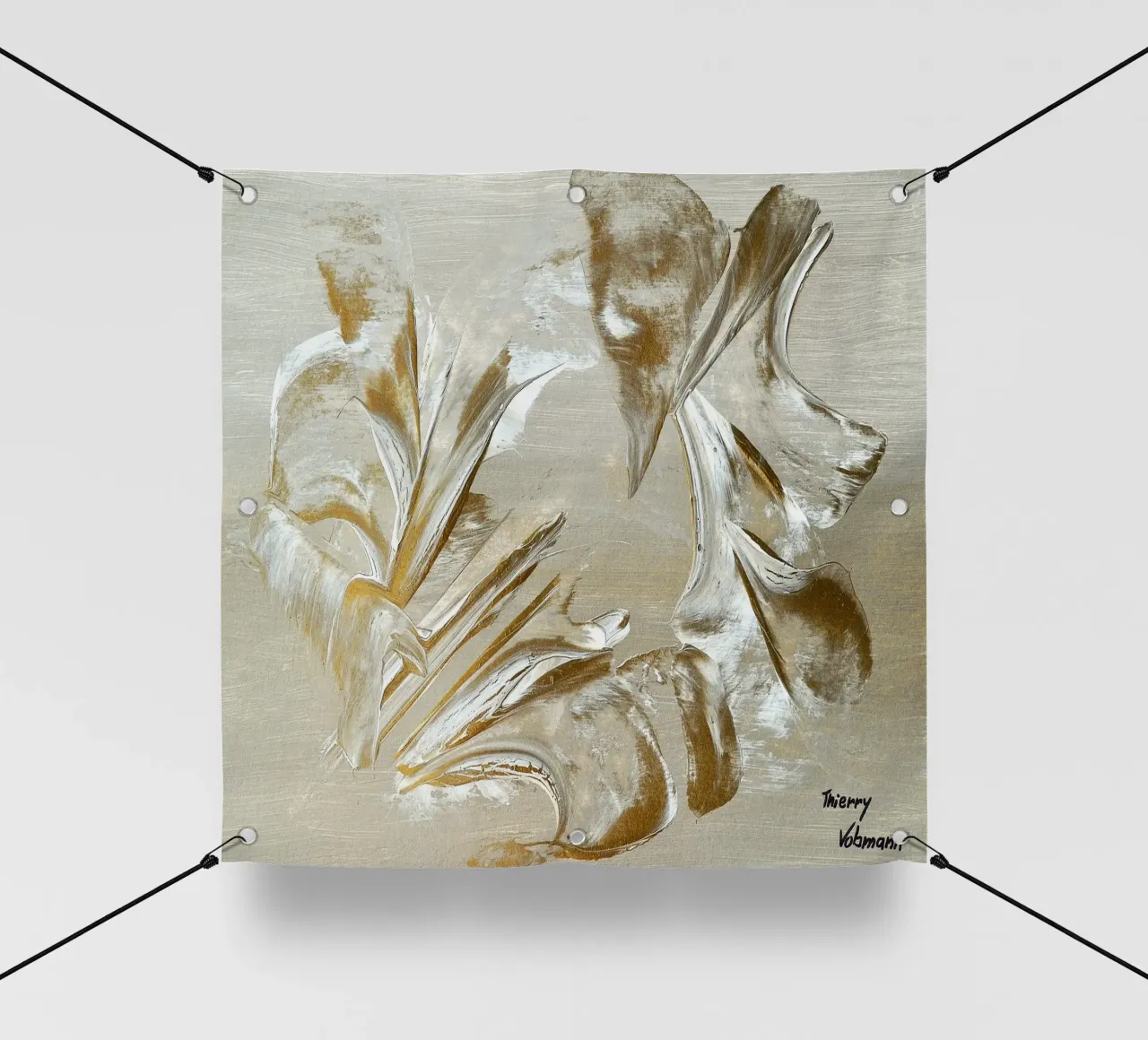 MESSAGE FROM THE HEART 22 pvc cover by Thierry Vobmann Abstract painting