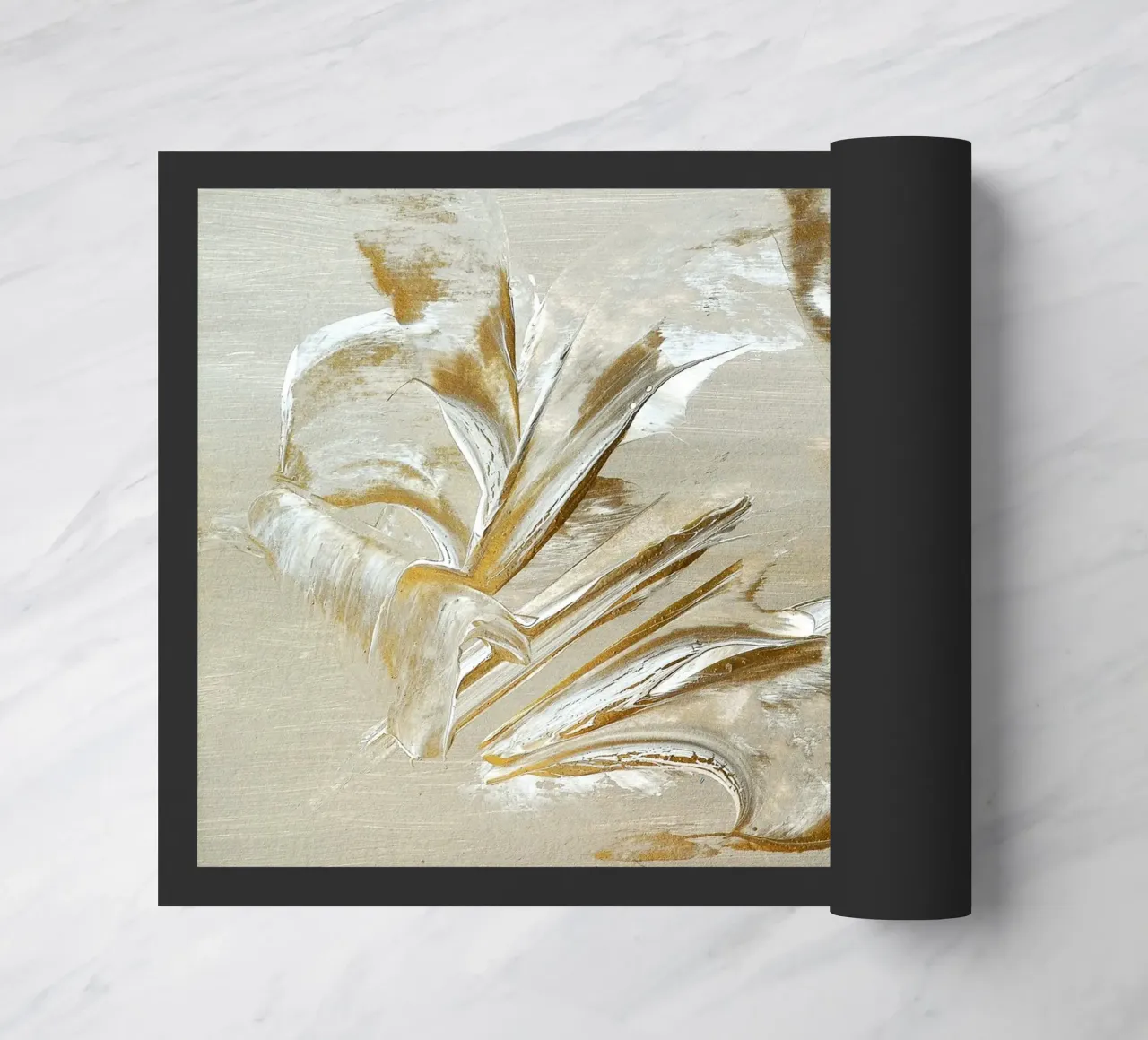 MESSAGE FROM THE HEART 22 Fußmatte von Thierry Vobmann Abstract painting