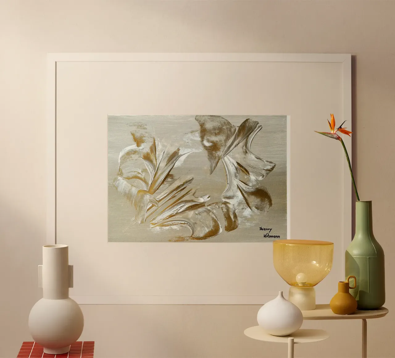 MESSAGE FROM THE HEART 22 carta hahnemühle da Thierry Vobmann Abstract painting