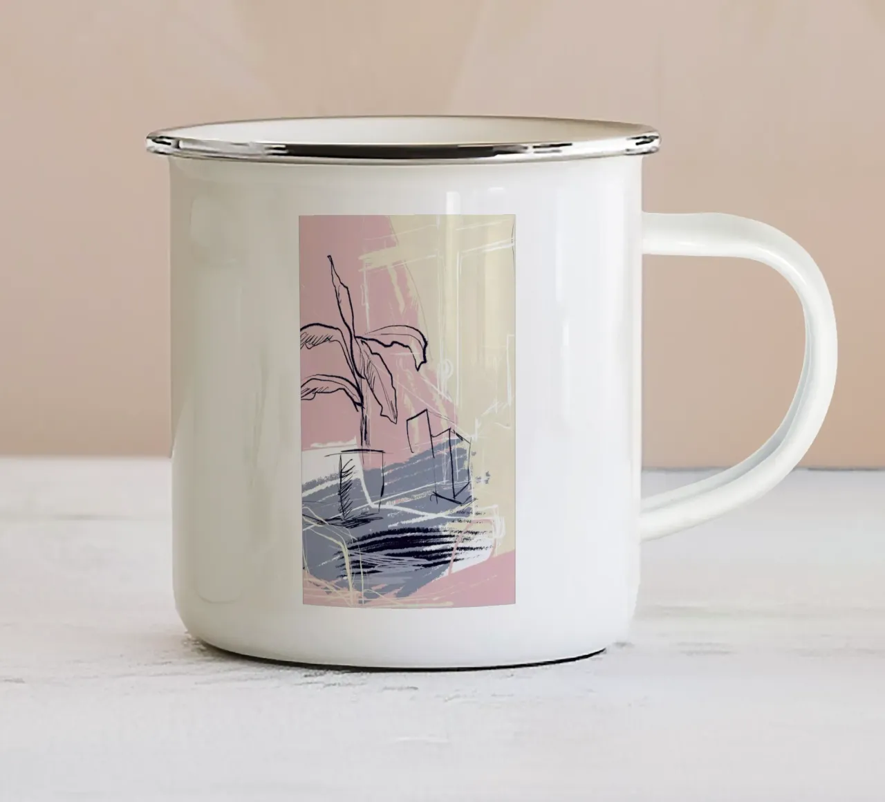 Indoor Studies I tazza in smalto da Jilli Darling Art