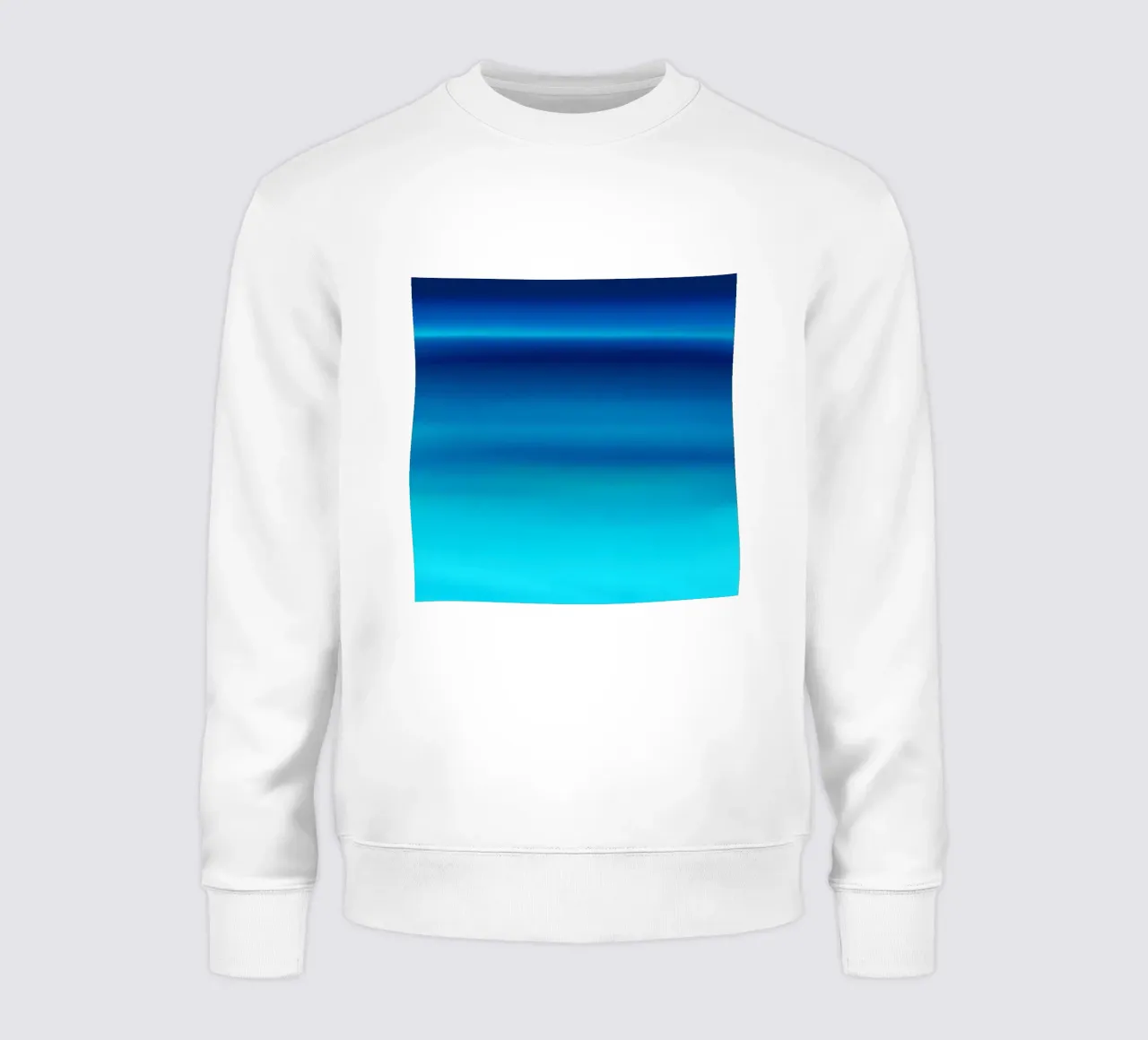 Gradiente oceano blu con onde delicate felpa da PhotoVibe Decor