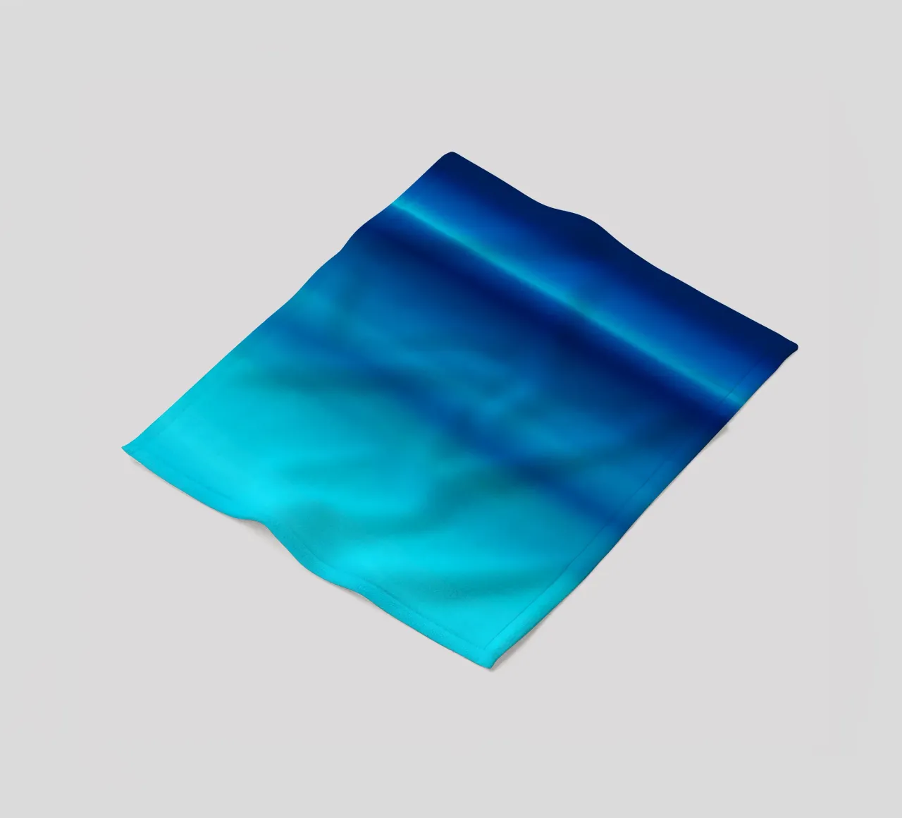 Gradiente oceano blu con onde delicate coperta in pile da PhotoVibe Decor