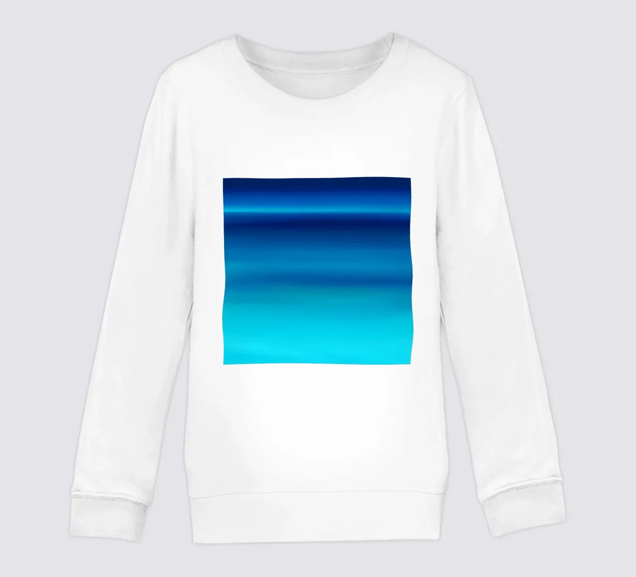 Gradiente oceano blu con onde delicate felpa bambino da PhotoVibe Decor