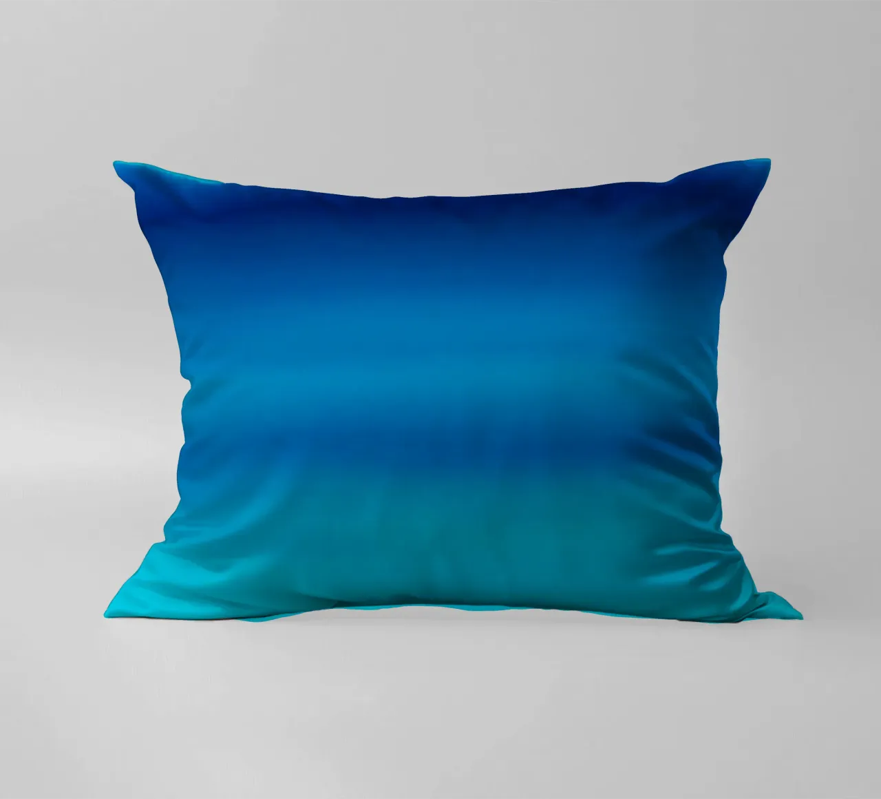 Gradiente oceano blu con onde delicate cuscino da PhotoVibe Decor