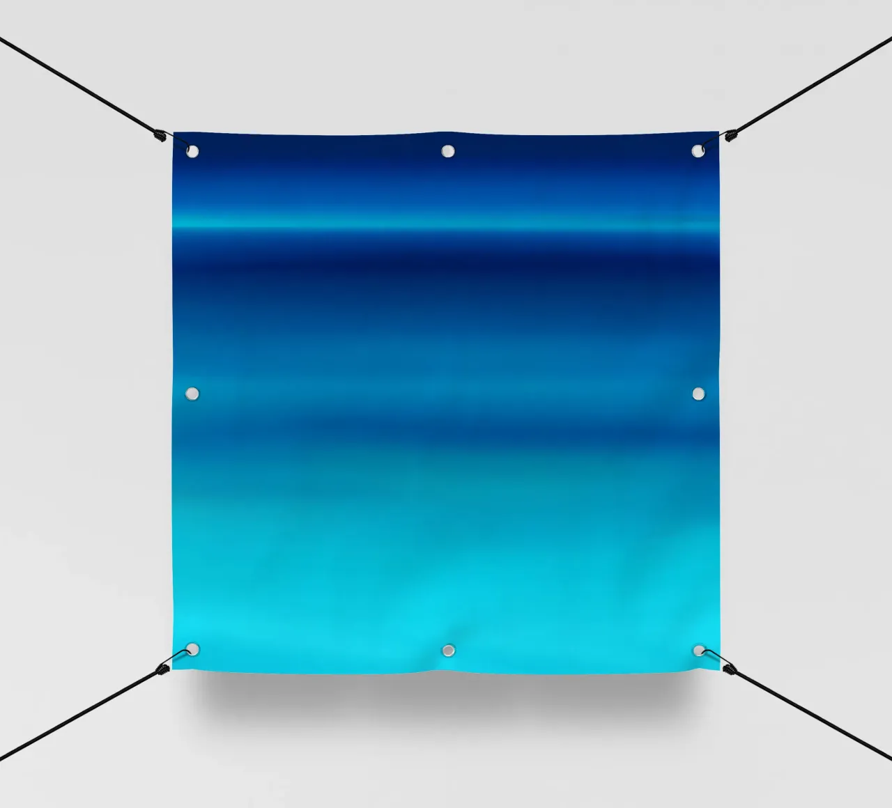 Gradiente oceano blu con onde delicate telo in pvc da PhotoVibe Decor