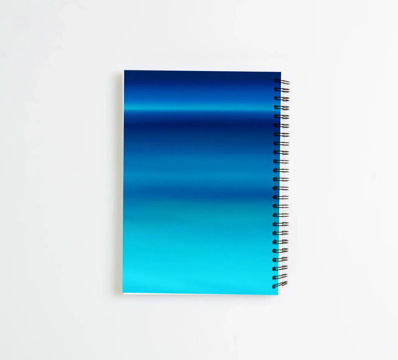 Blue Ocean Gradient with Gentle Waves spiral notebook by PhotoVibe Decor