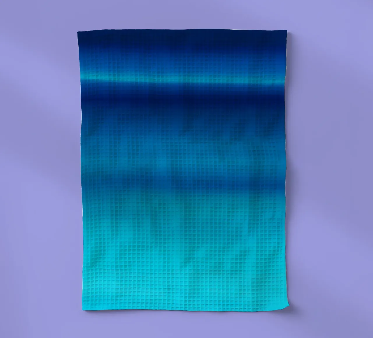 Gradiente oceano blu con onde delicate canovaccio da cucina da PhotoVibe Decor